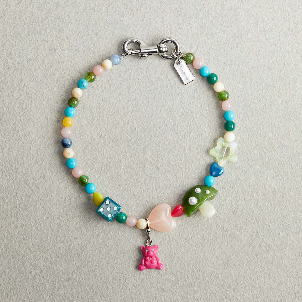 Coach Colorful Charm Necklace In Multi