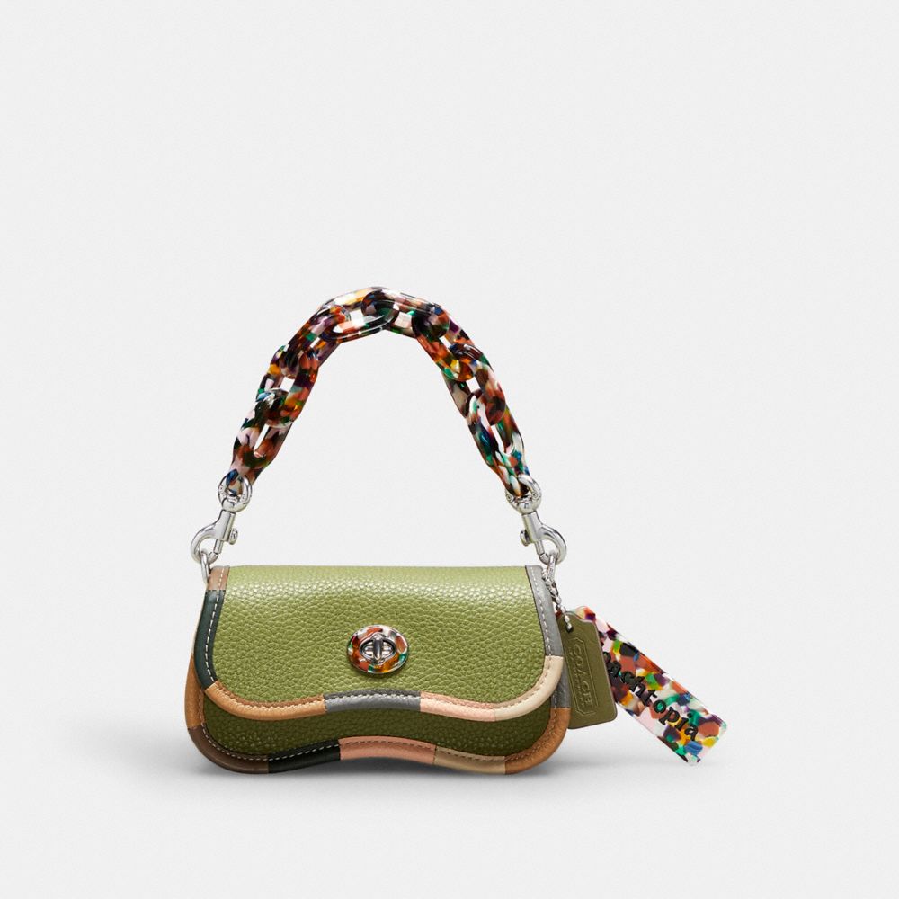 Coachtopia Wavy Dinky Bag with Crossbody Strap Purses - Olive Green Sustainable & Eco Friendly