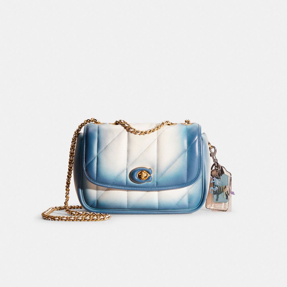 Coach Upcrafted Pillow Madison Shoulder Bag With Quilting In Brass/chalk