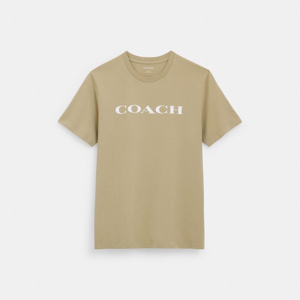 COACH®,Signature T-Shirt In Organic Cotton,Cotton,T Shirt,No Embellishment,Casual,,Front View