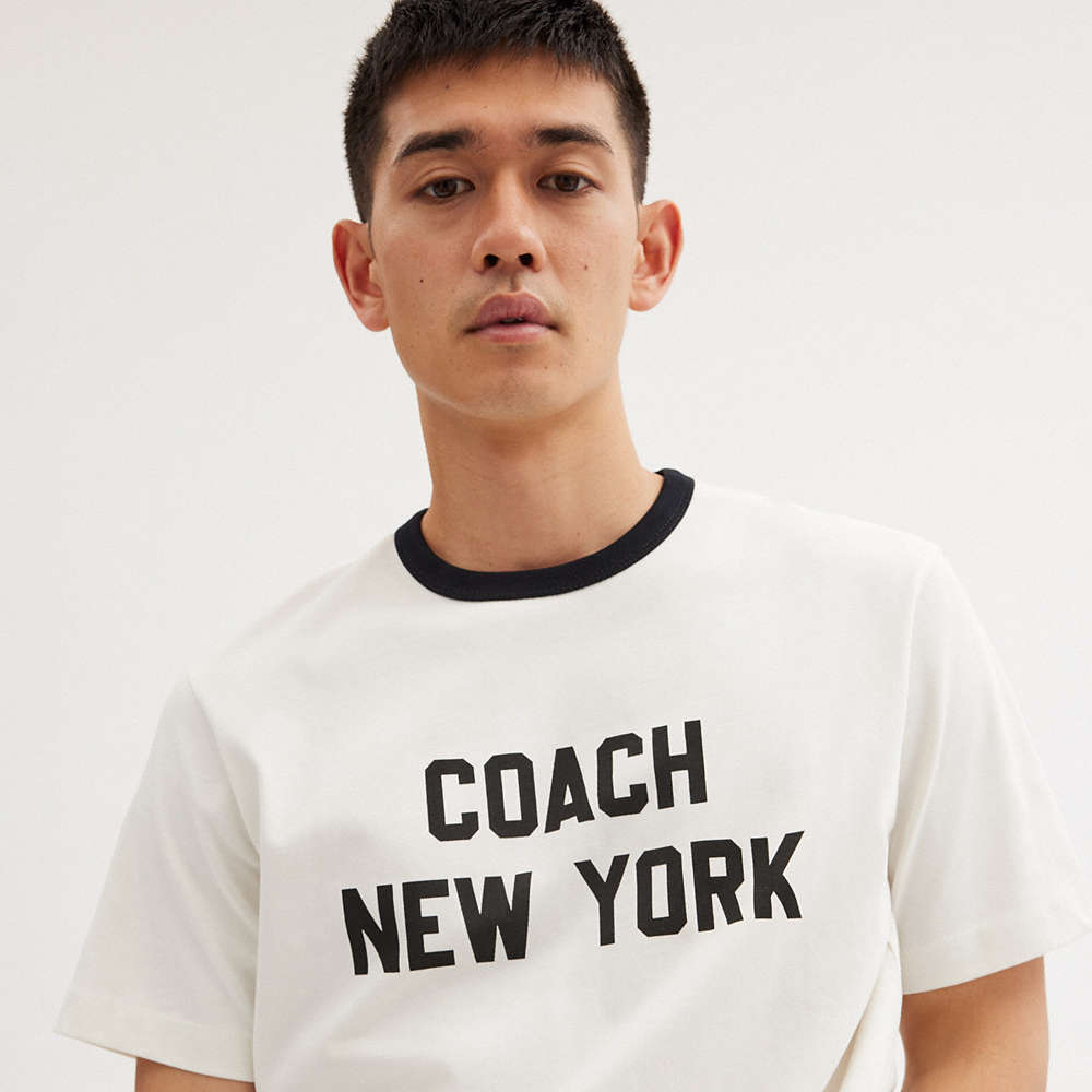 Shop Coach New York T-shirt In White