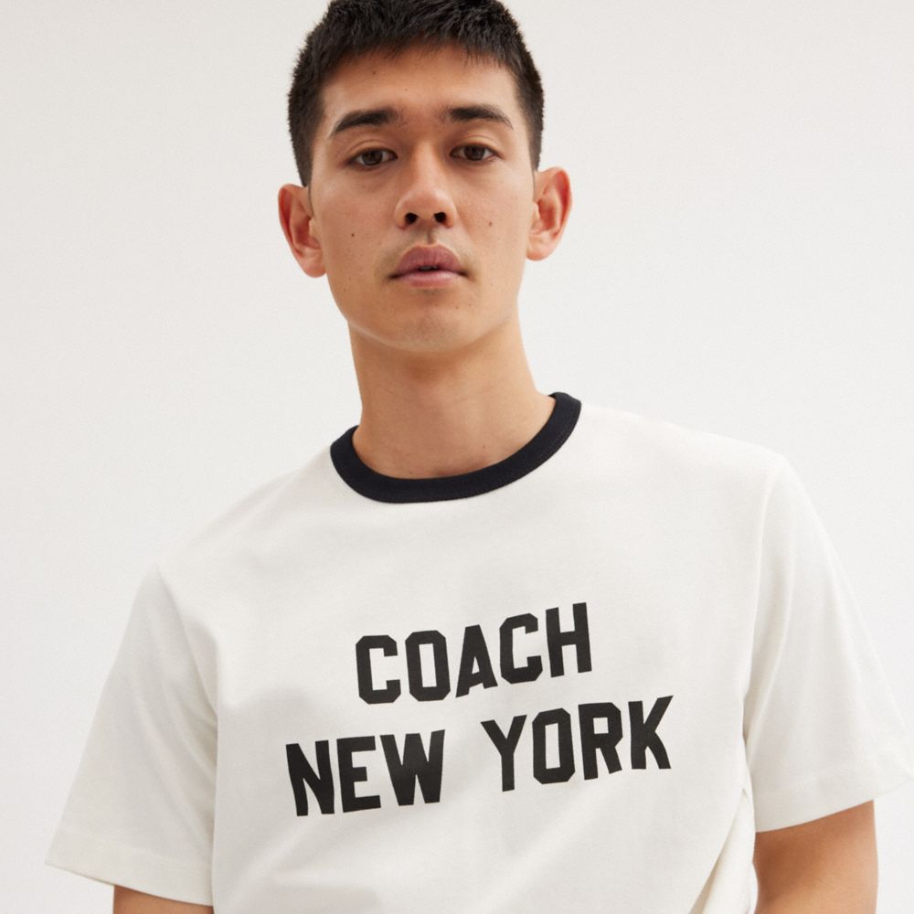 Shop Coach New York T-shirt In White