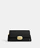 COACH®,ELIZA SMALL FLAP CROSSBODY,Leather,Gold/Black,Front View