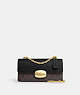 COACH®,ELIZA FLAP CROSSBODY IN SIGNATURE CANVAS,pvc,Gold/Brown Black,Front View