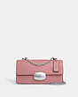 COACH®,ELIZA FLAP CROSSBODY,Leather,Silver/True Pink,Front View