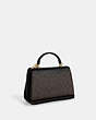 COACH®,ELIZA TOP HANDLE IN SIGNATURE CANVAS,pvc,Gold/Brown Black,Angle View