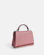 COACH®,ELIZA TOP HANDLE,Leather,Silver/True Pink,Angle View