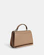 COACH®,ELIZA TOP HANDLE,Leather,Silver/Taupe,Angle View