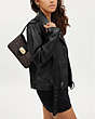 COACH®,ELIZA SHOULDER BAG IN SIGNATURE CANVAS,pvc,Gold/Brown Black,Detail View