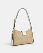 COACH®,ELIZA SHOULDER BAG IN SIGNATURE CANVAS,pvc,Gold/Light Khaki Chalk,Angle View