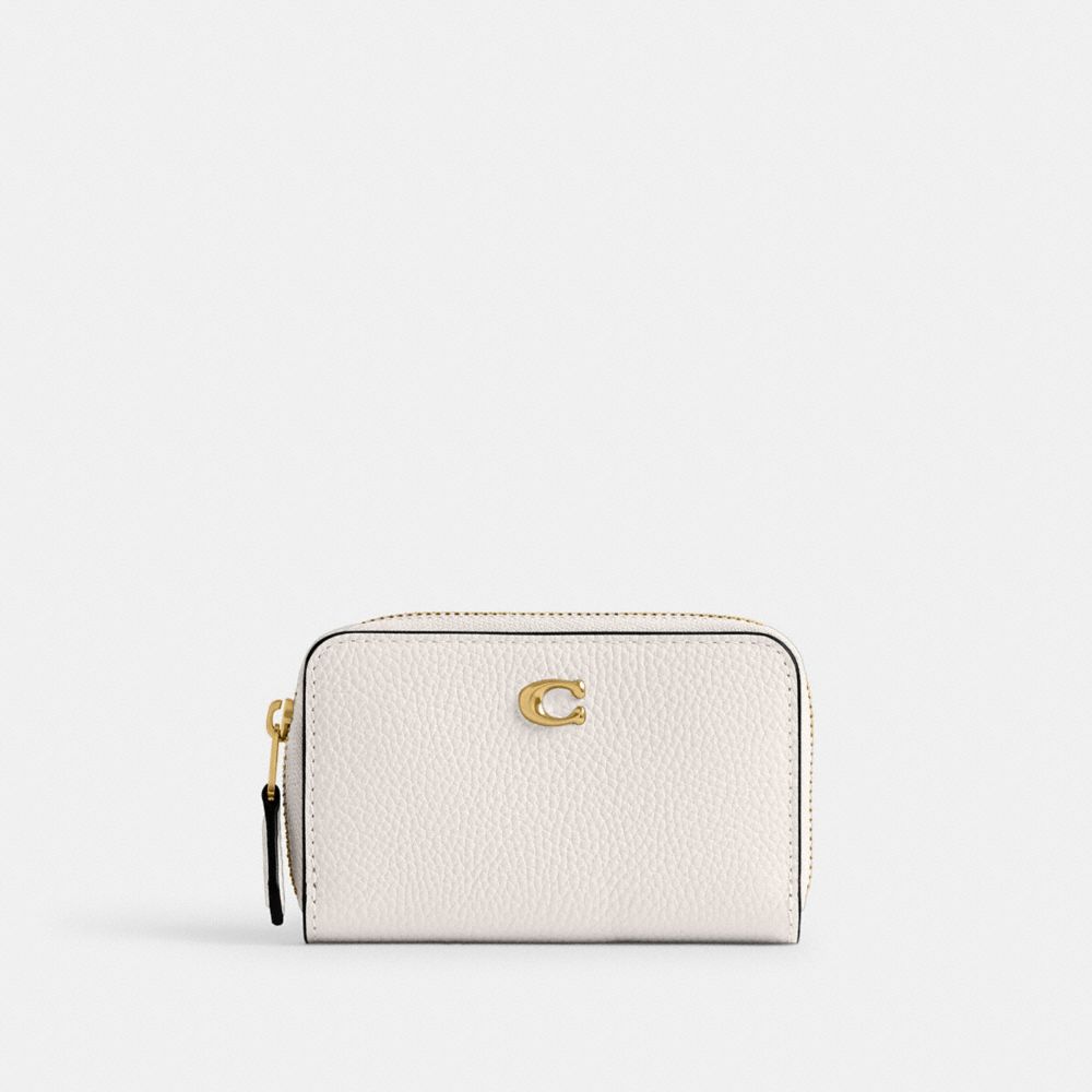 COACH コーチ　カードケース 小銭入れ財布　シグネチャー レインボーホワイト Essential Small Zip Around Card Case | Wallets | Coach | COACH®