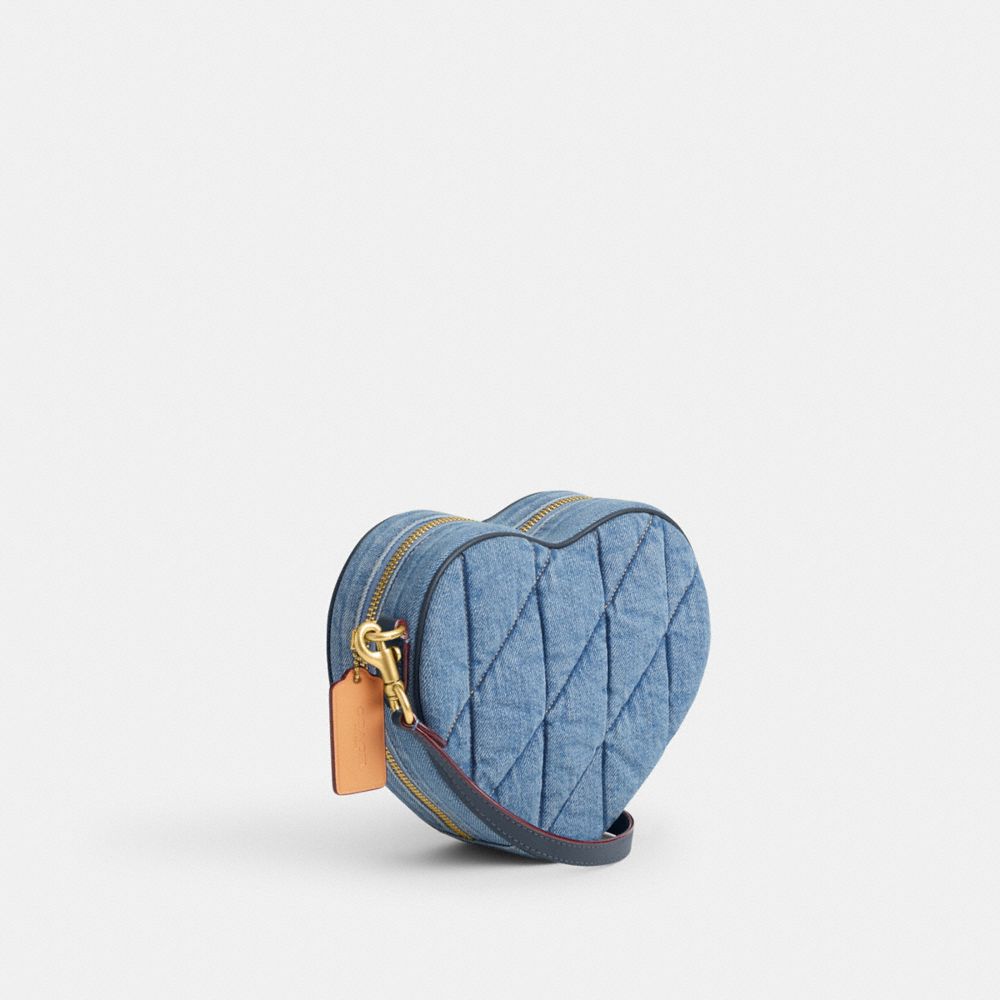 COACH®,Heart Crossbody Bag With Quilting,,Angle View