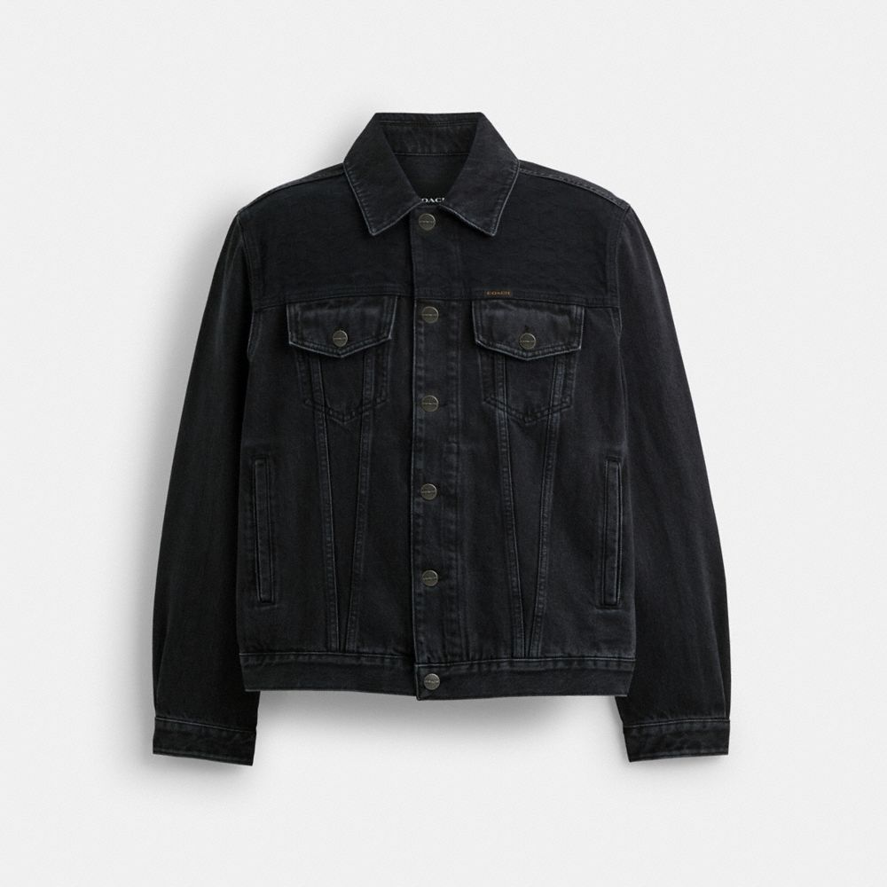 Black Denim Jacket In Organic Cotton, ProductTile