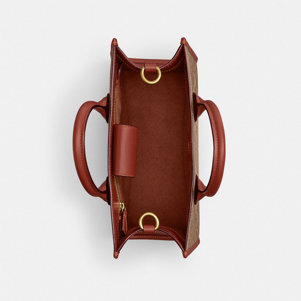 COACH®,Ace Tote Bag 26 In Signature Canvas,,Inside View,Top View