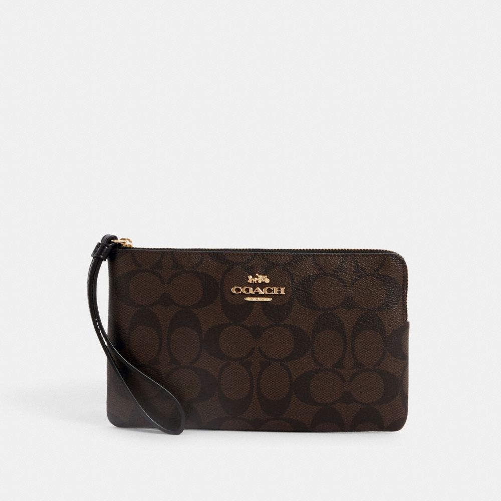 Large Corner Zip Wristlet In Signature Canvas, ProductTile