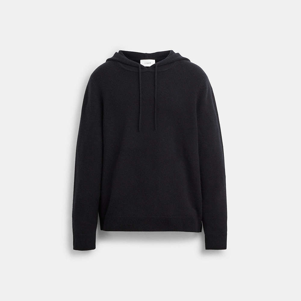 Coach Hooded Sweater In Black