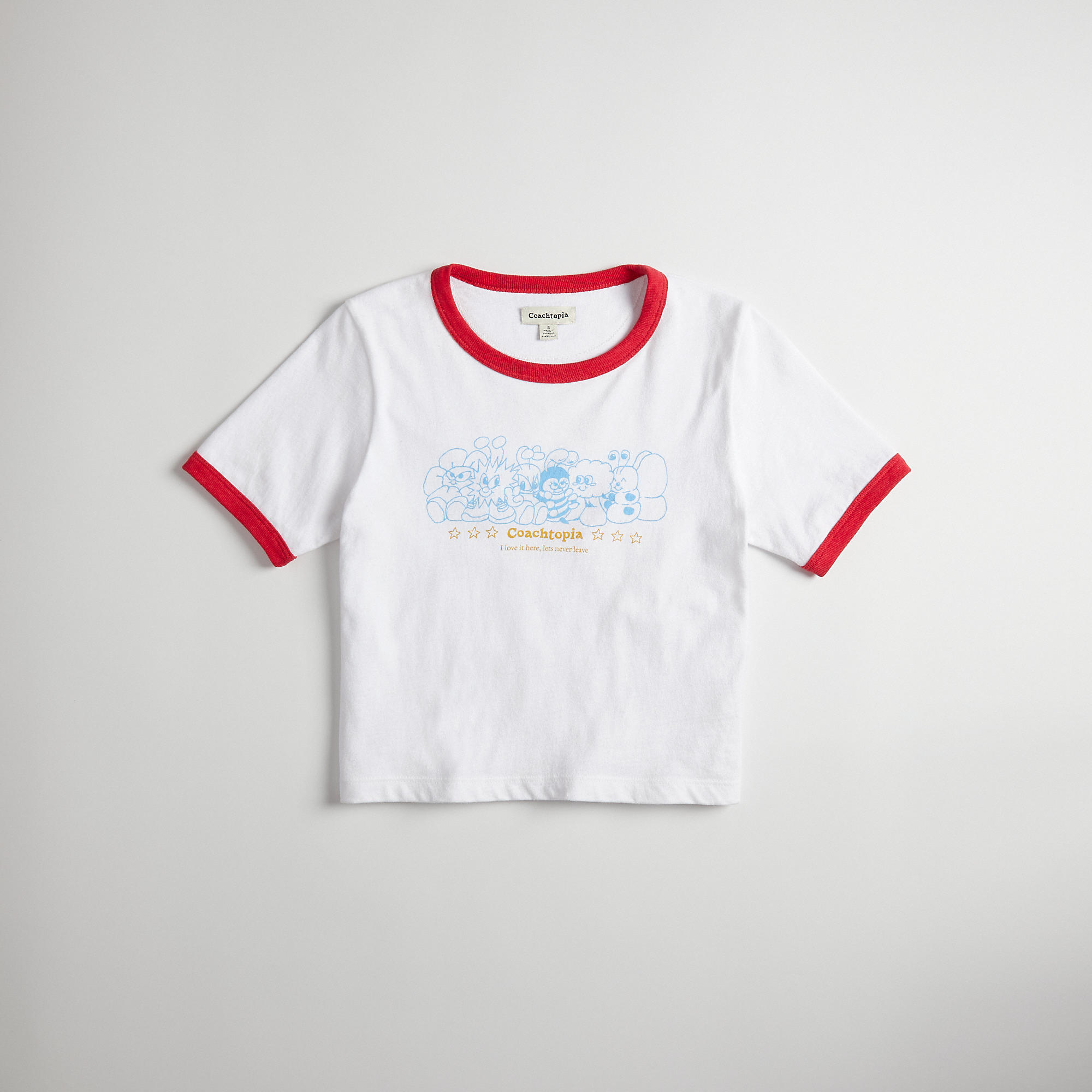 Coach Outlet Cropped Tee: Coachtopia Creatures In White/red