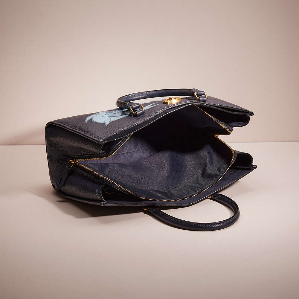Shop Coach Upcrafted Brooke Carryall In Brass/midnight Navy