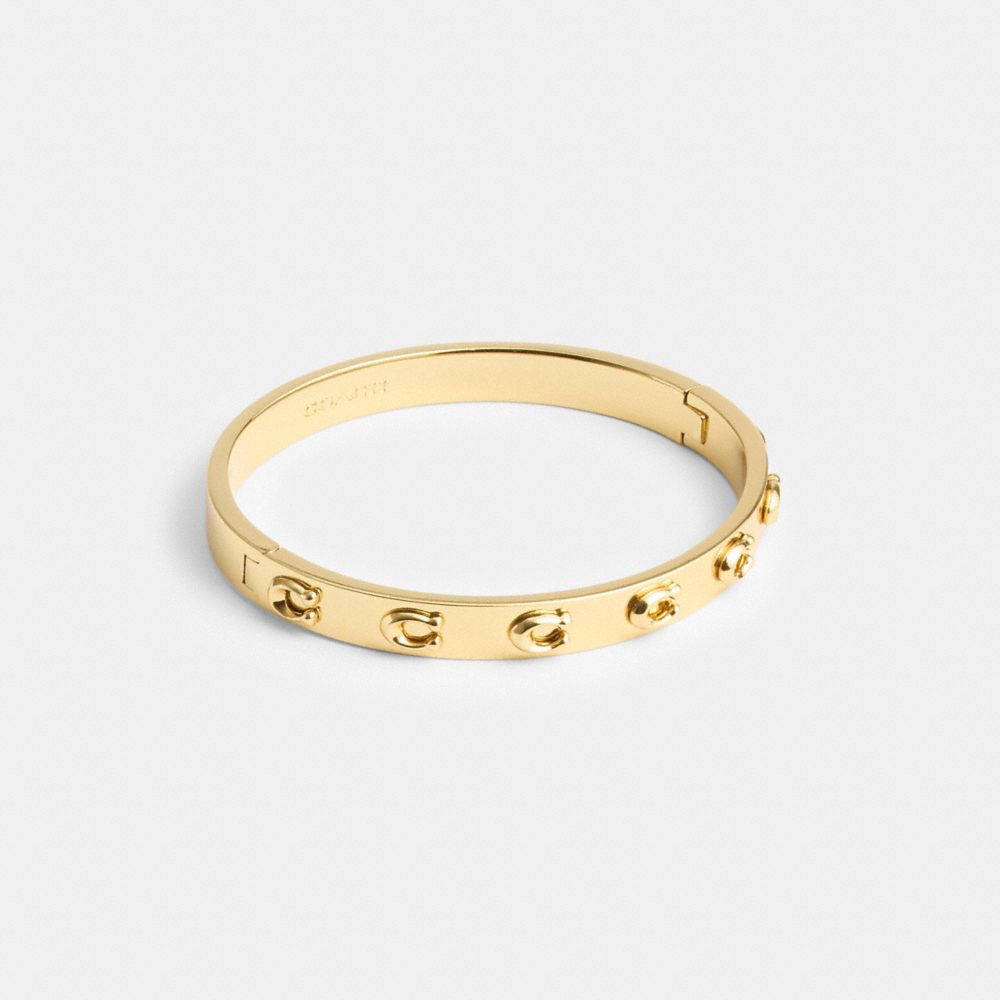 Pegged Signature Hinged Bangle, ProductTile