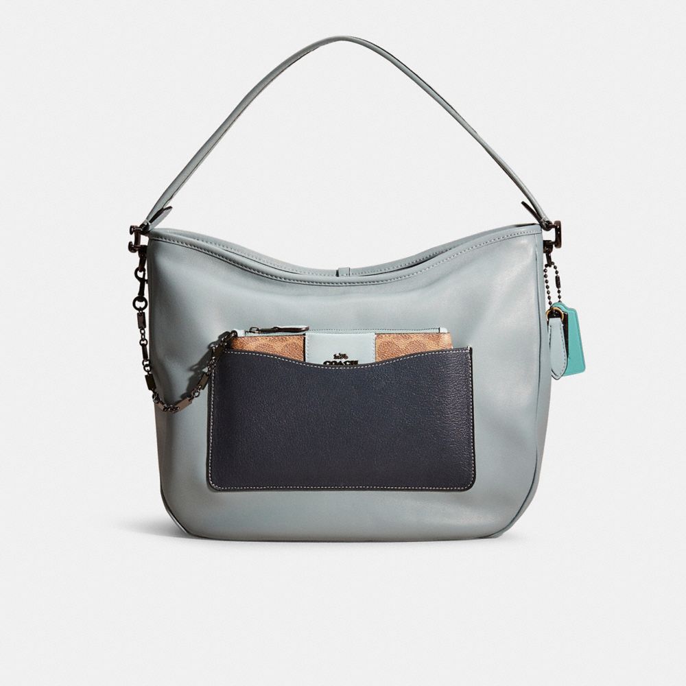 Coach Upcrafted Soft Tabby Hobo In Sage/pewter