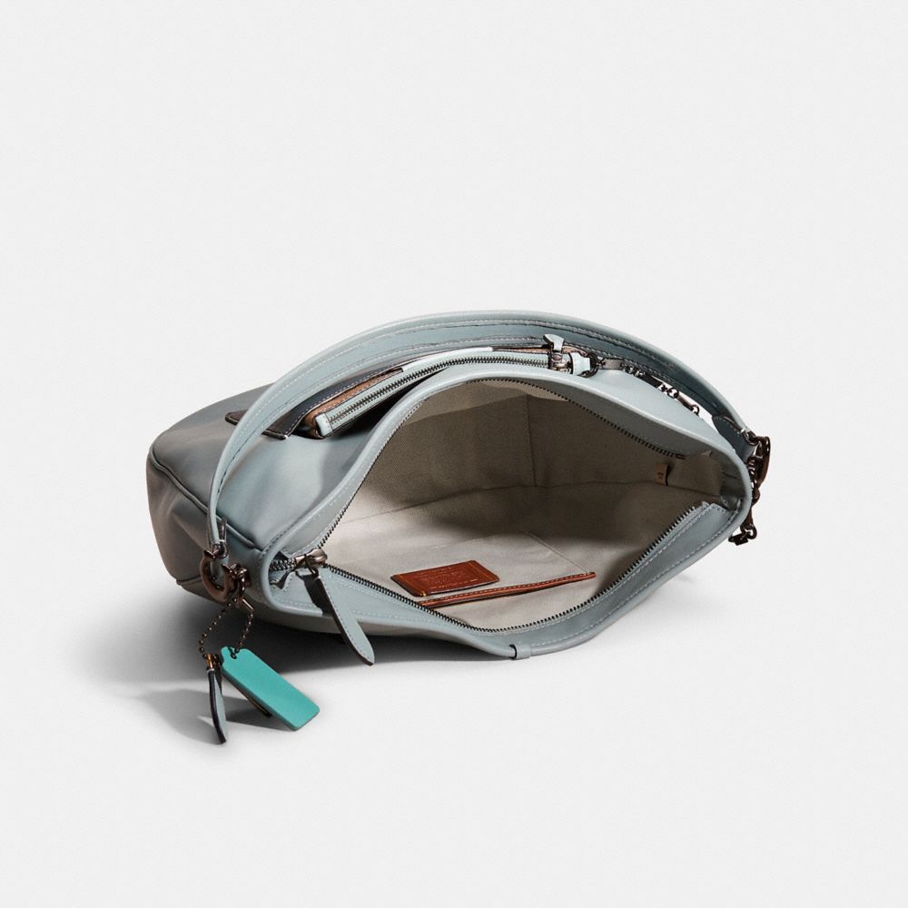 Coach Upcrafted Soft Tabby Hobo In Sage/pewter