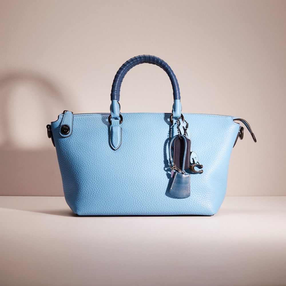 Coach Cara Pebble Leather Satchel Bag