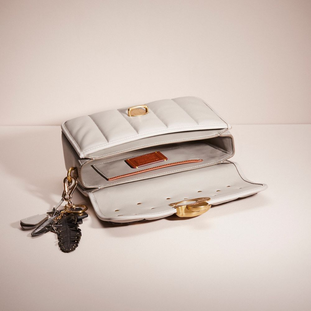 Coach Upcrafted Studio Shoulder Bag With Quilting In Brass/dove Grey