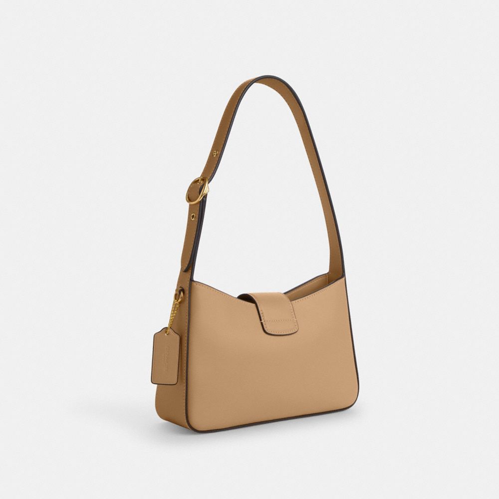 COACH®,Eliza Shoulder Bag With Leather Covered Closure,Shoulder Bag,Casual,Beige,Angle View