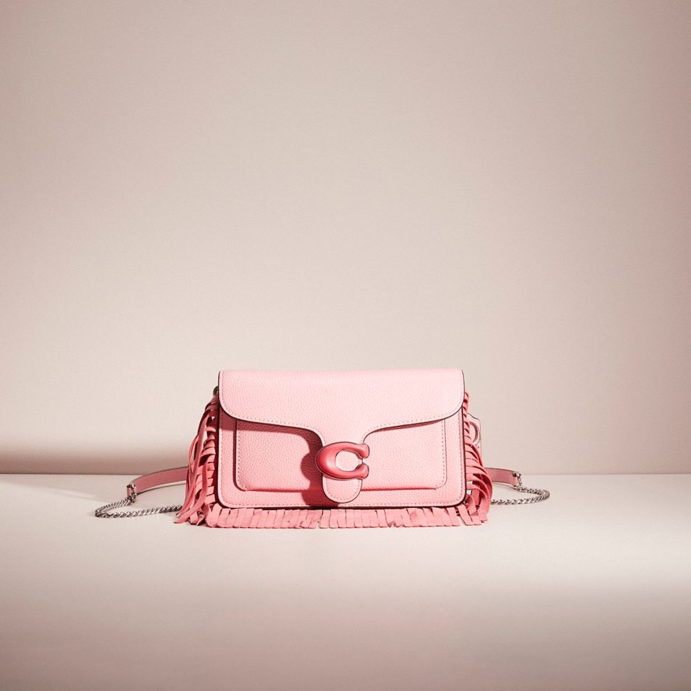 Coach Upcrafted Tabby Chain Clutch In Silver/flower Pink | ModeSens