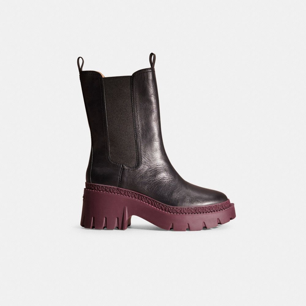 Shop Coach Restored Alexa Bootie In Black/deep Berry