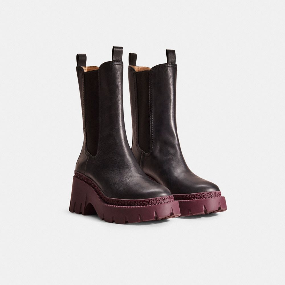 Shop Coach Restored Alexa Bootie In Black/deep Berry