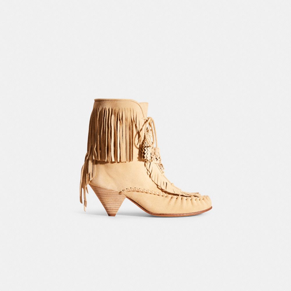 Coach Restored Fringe Boot In Light Tan