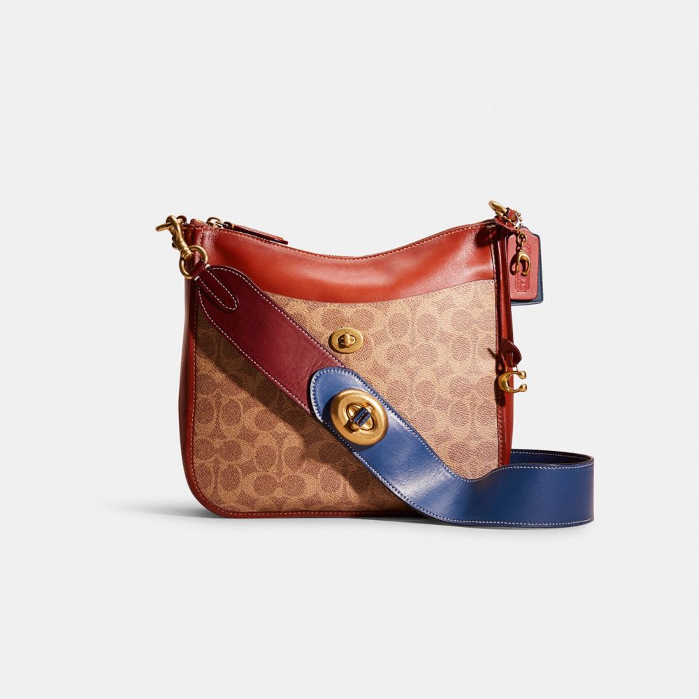 Coach Upcrafted Chaise Crossbody In Signature Canvas In Brass/tan/rust