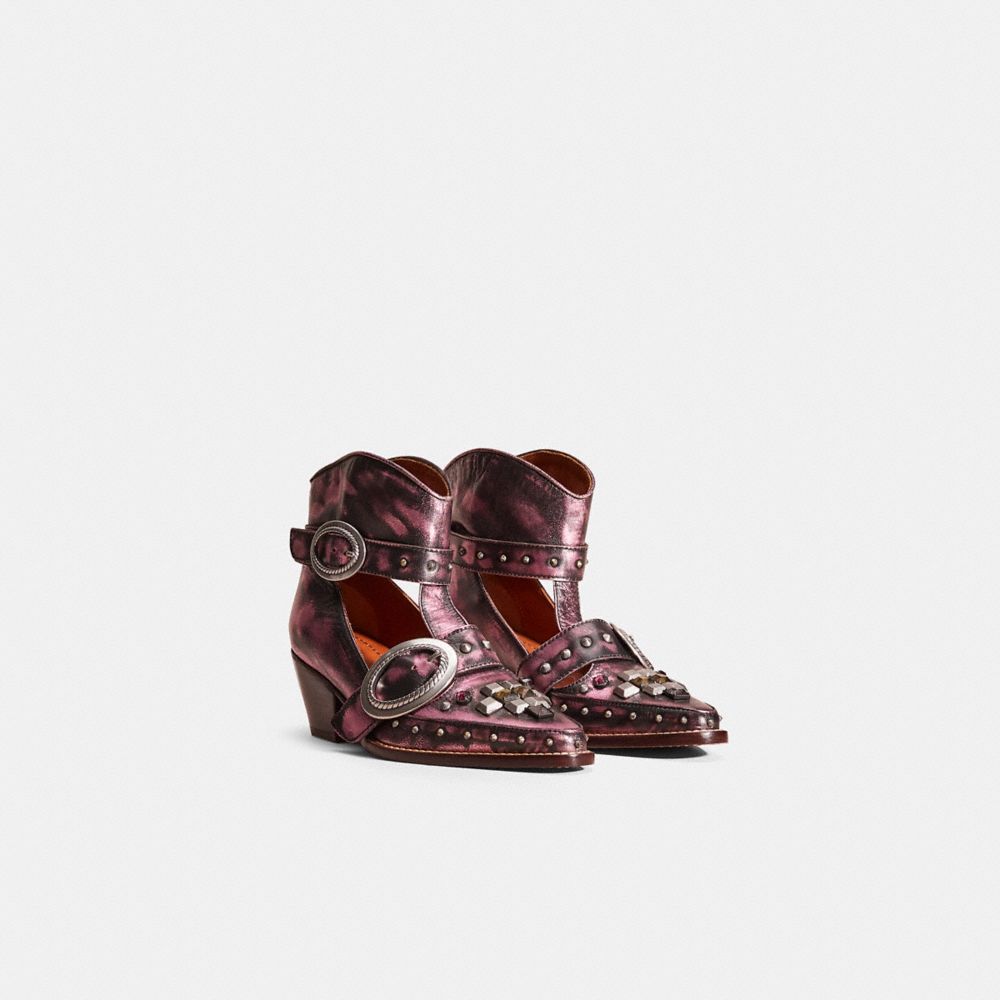 Shop Coach Restored Cut Out Western Creeper Bootie In Amarath