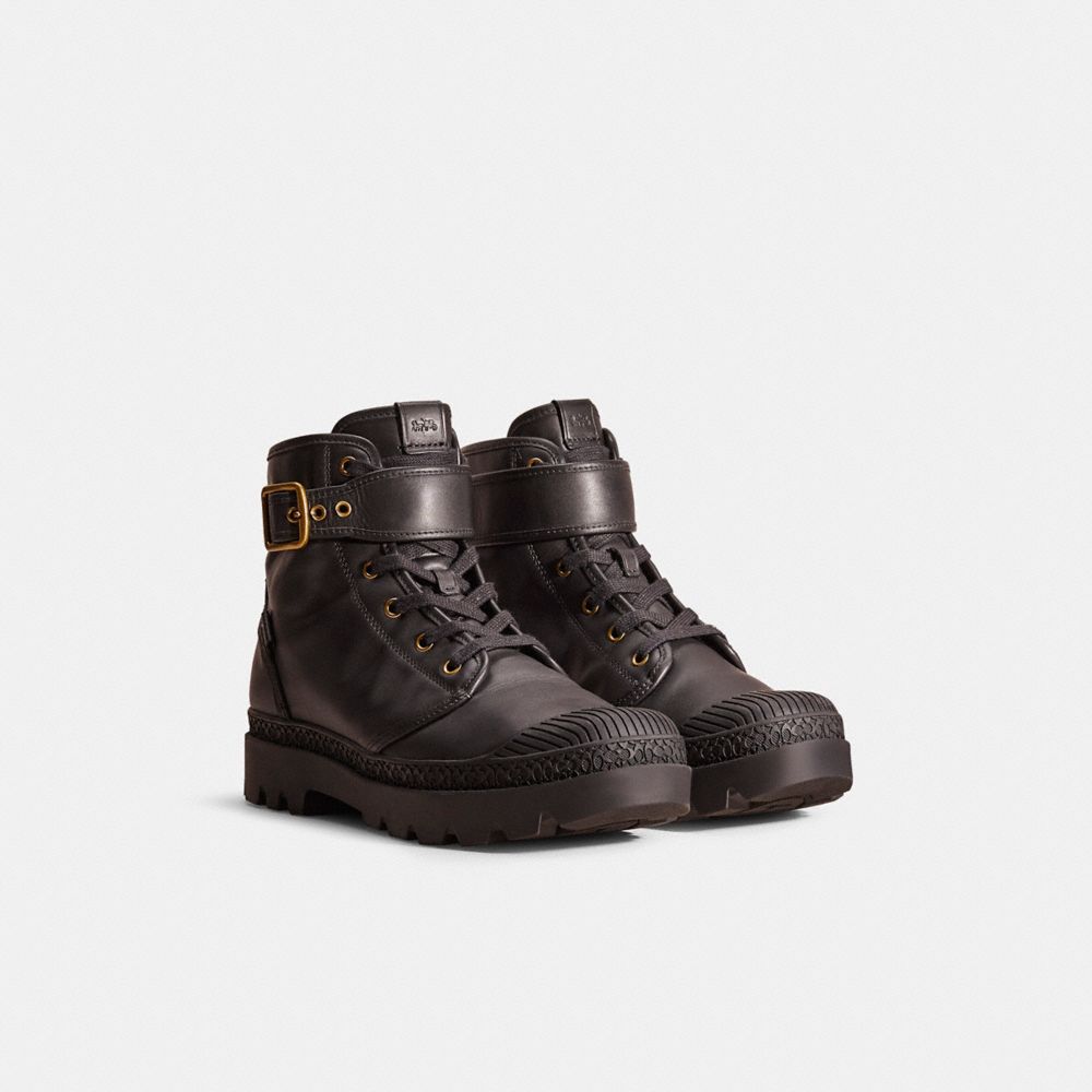 Coach Restored Trooper Mid Top Boot In Black