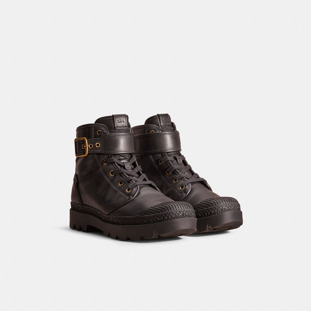 Shop Coach Restored Trooper Mid Top Boot In Black