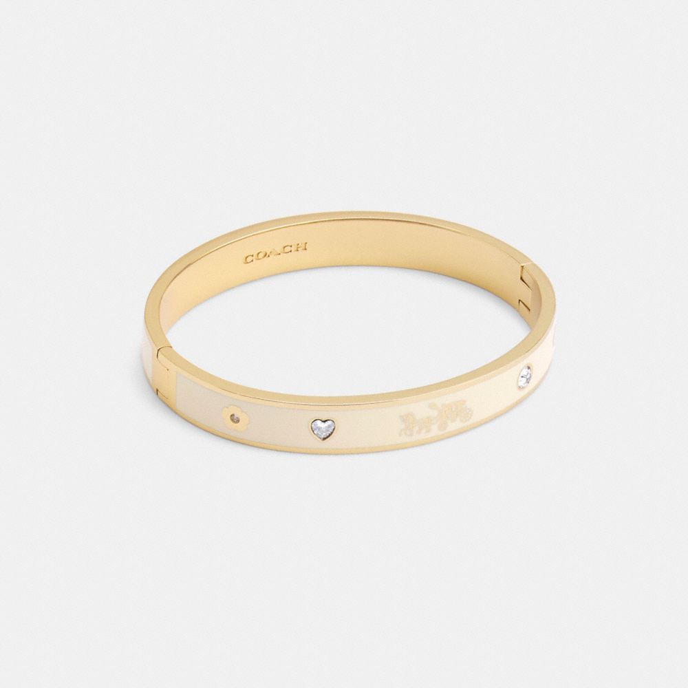 Horse And Carriage Enamel Hinged Bangle, ProductTile
