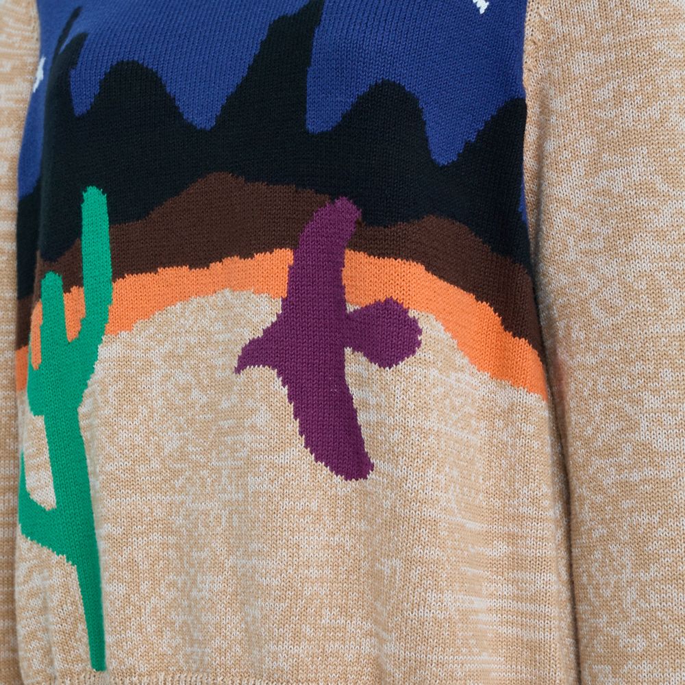 Coach Restored Desertscape Crewneck Sweater In Sand Multi