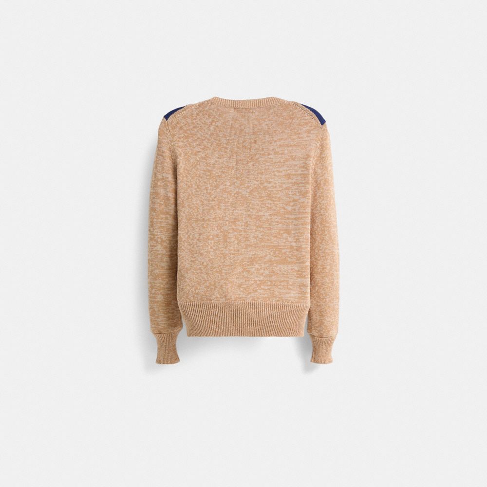 Coach Restored Desertscape Crewneck Sweater In Sand Multi
