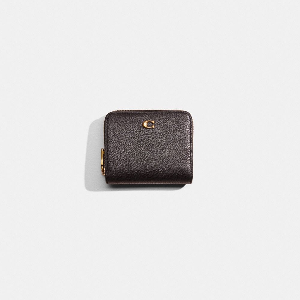 Coach Restored Billfold Wallet In Brass/black