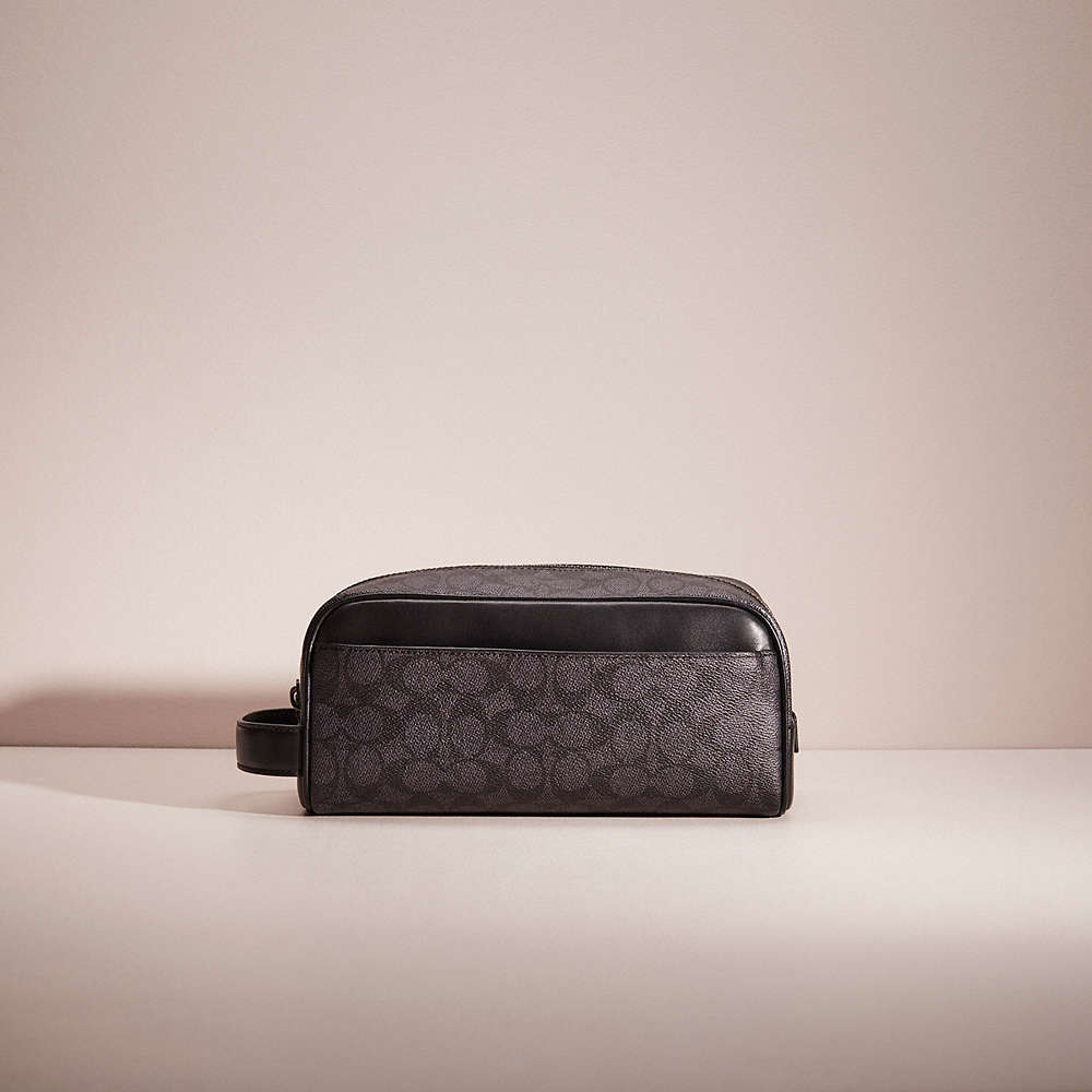 Coach Restored Travel Kit In Signature Canvas In Black