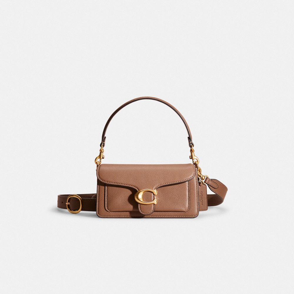 Coach Restored Tabby Shoulder Bag 20 In Brass/dark Stone