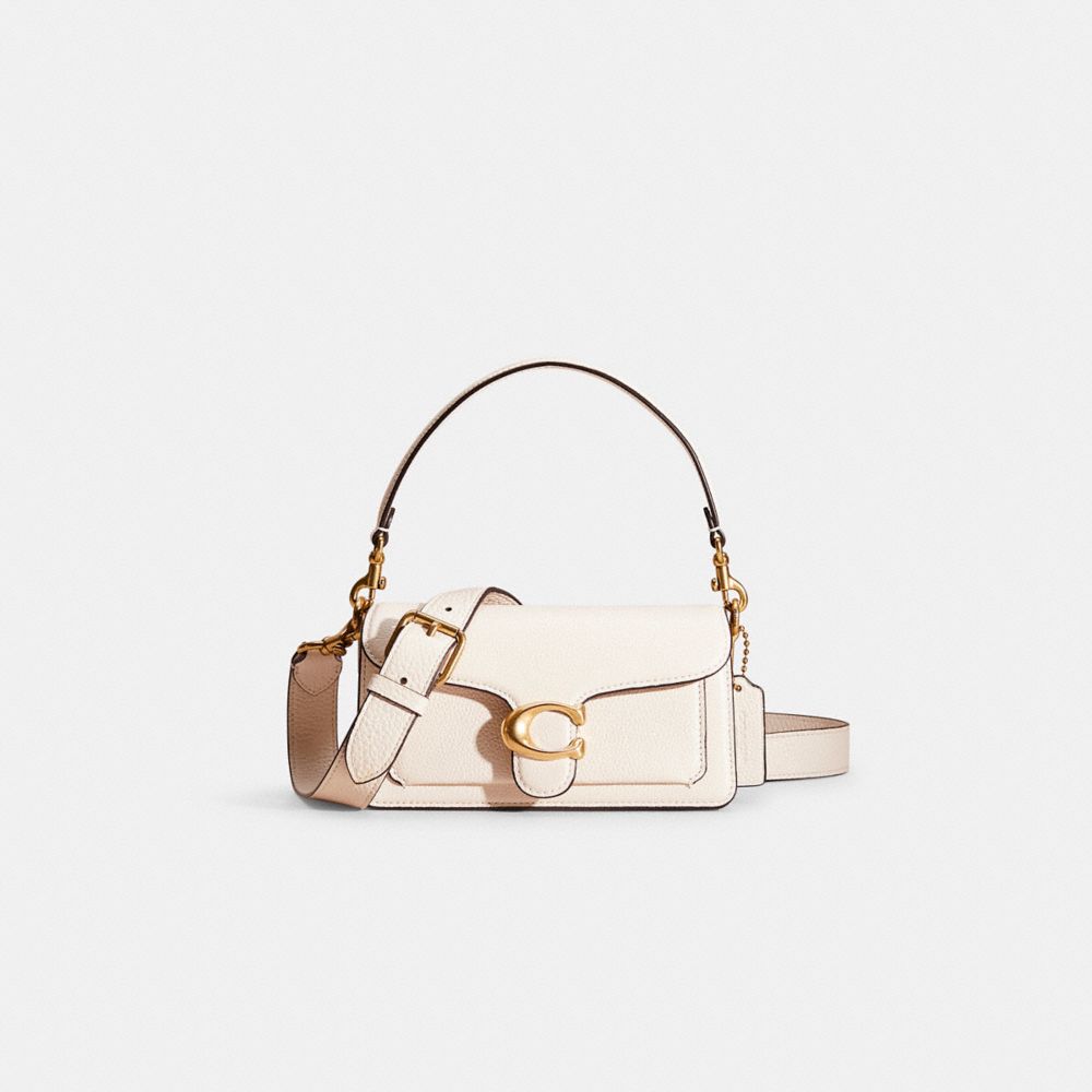 Coach Restored Tabby Shoulder Bag 20 In Brass/chalk