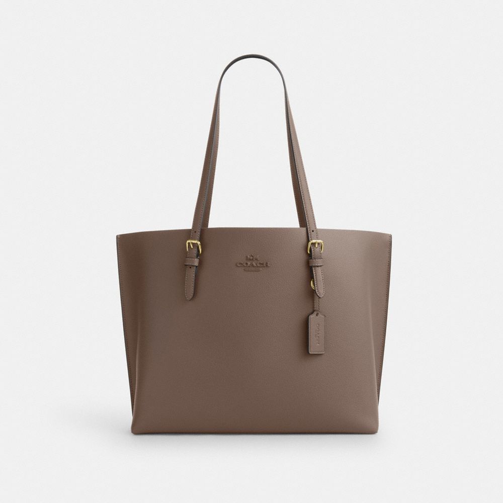 COACH®,Mollie Tote Bag,Tote,Logo,Casual,Work,Gray,Front View