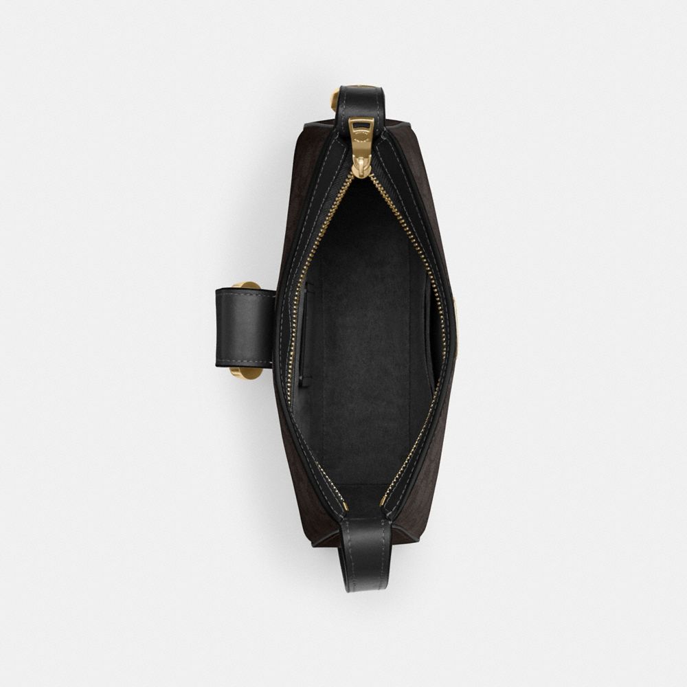 COACH®,Eliza Shoulder Bag In Signature Canvas,,Inside View,Top View