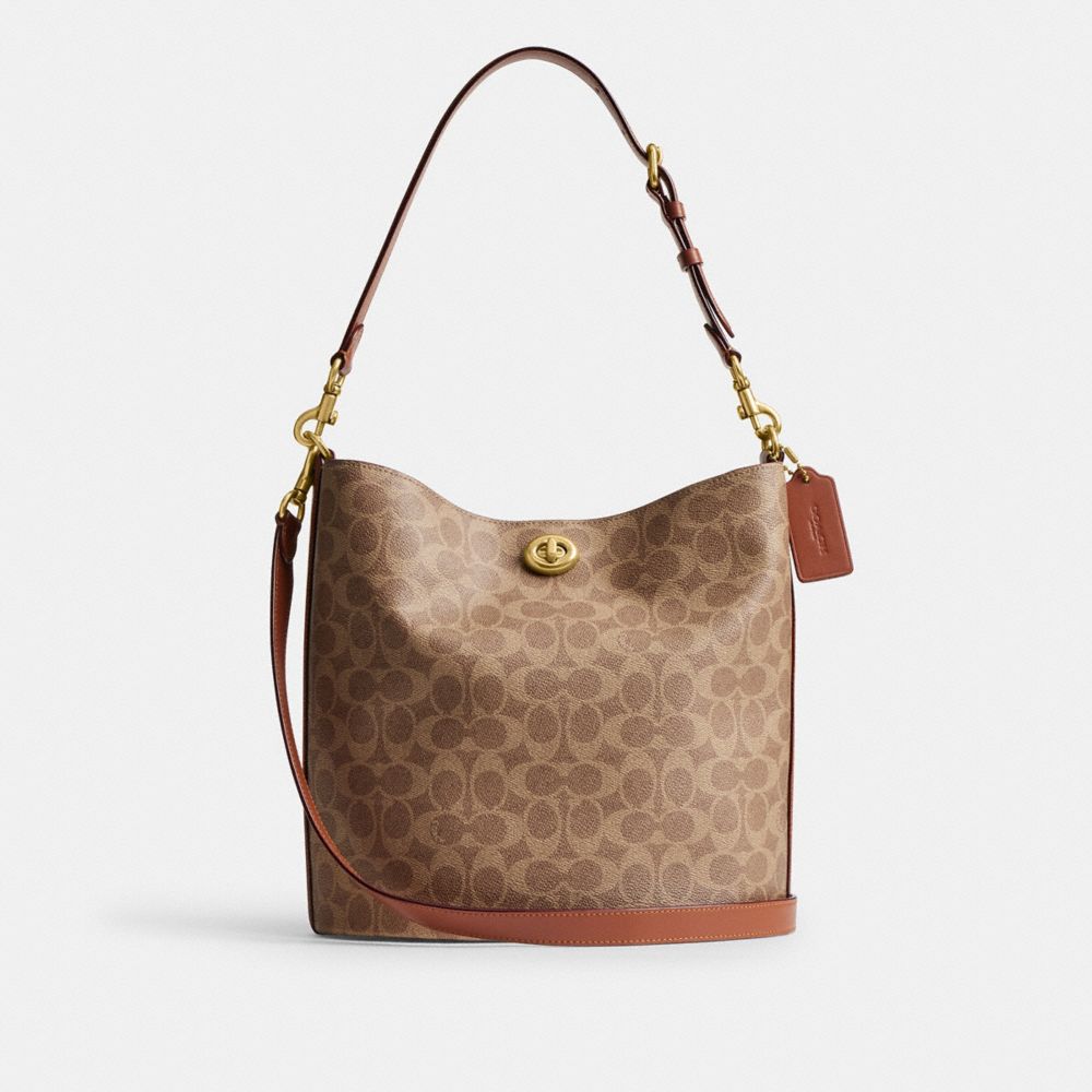 Willow Soft Bucket Bag In Signature Canvas, ProductTile