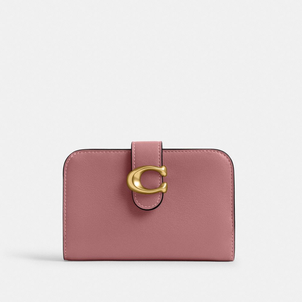 COACH®,Tabby Wallet,Leather,Bi Fold,Metal,Logo,Casual,,Front View