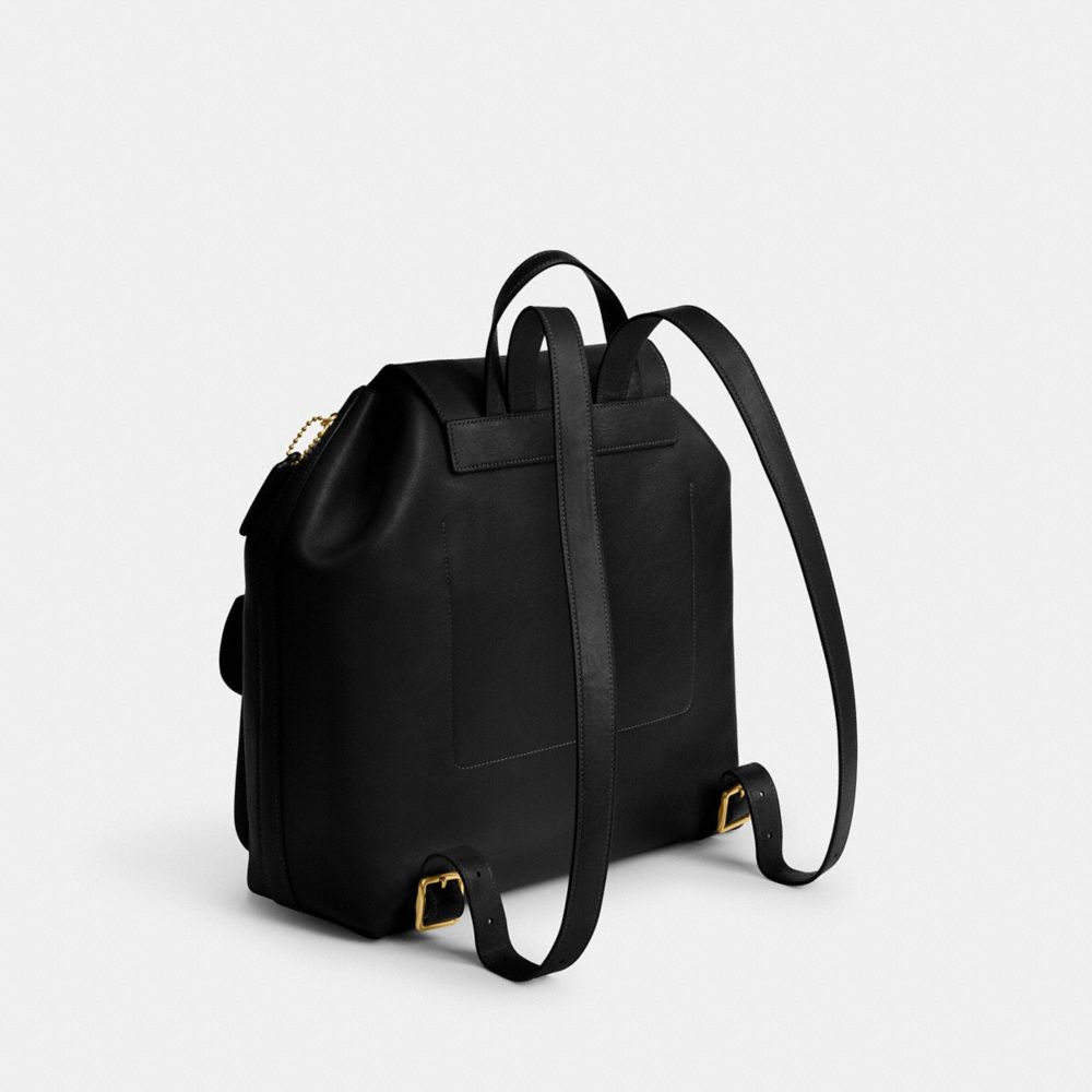 COACH®,Crosby Backpack,Backpack,Logo,Casual,Black,Angle View