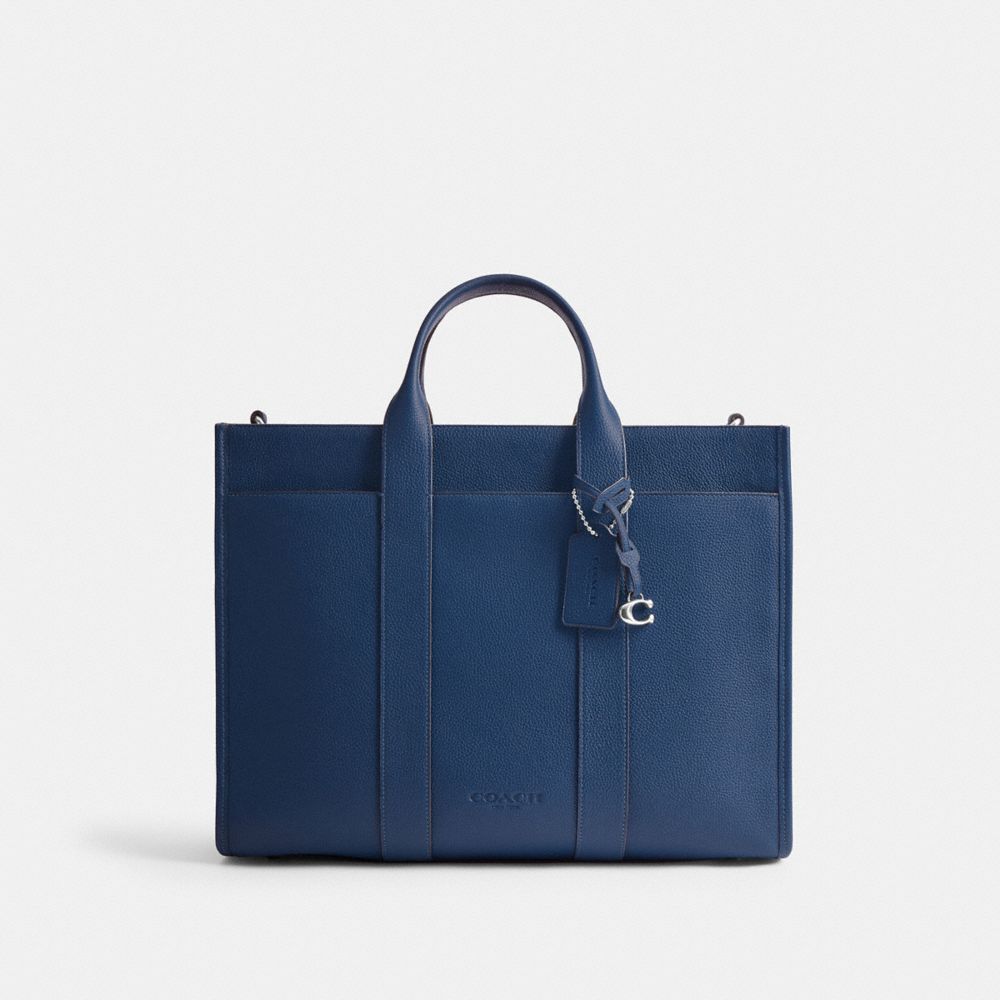 COACH ネイビー レザーウェスリー トートバッグ Wesley Tote | Bags | Coach | COACH®