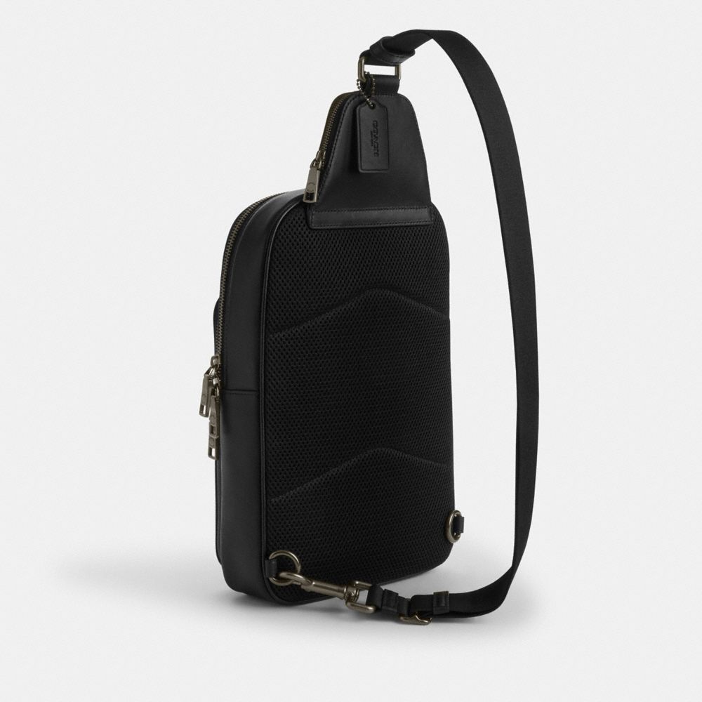 COACH®,Ethan Pack In Signature Canvas,Calfskin Leather,Canvas,Slingback,Adjustable,Casual,Multi Color,Angle View